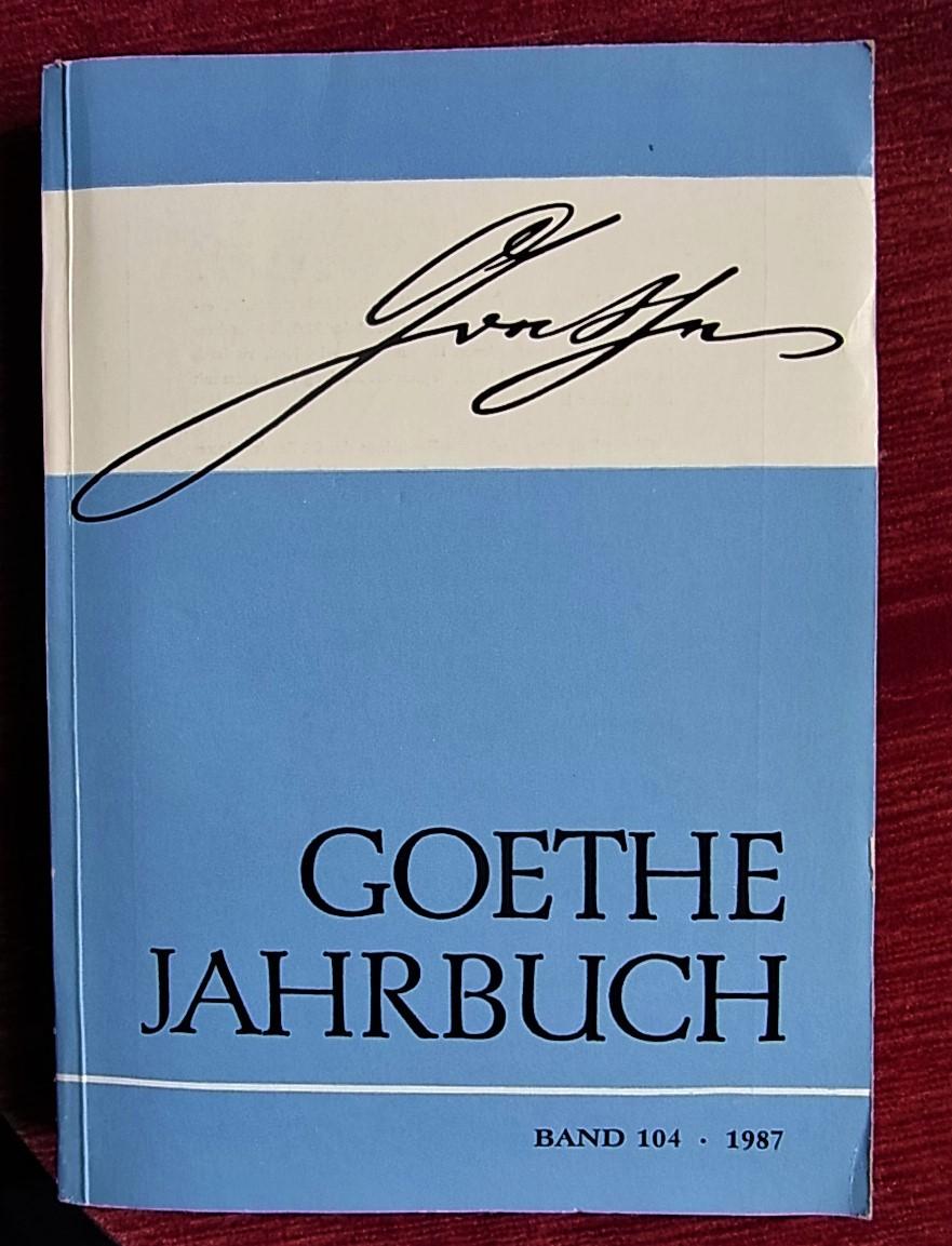 Goethe Jahrbuch. Im Auftrag des Vorstandes der Goethe- Gesellschaft hrsg.v. Karl-Heinz Hahn. - Goethe, J.W.v. -