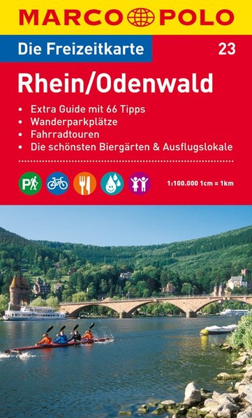 MARCO POLO Freizeitkarte Rhein/Odenwald 1:100.000: Toeristische kaart + gids 1:100 000