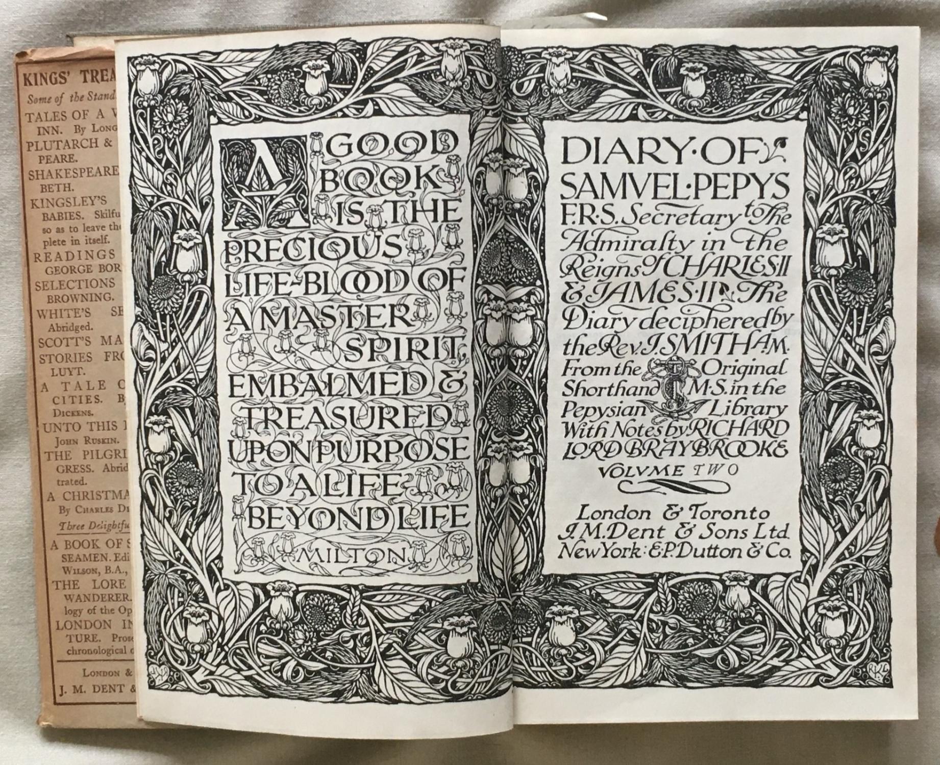 in from the diary of samuel pepys in from the diary of samuel pepys
