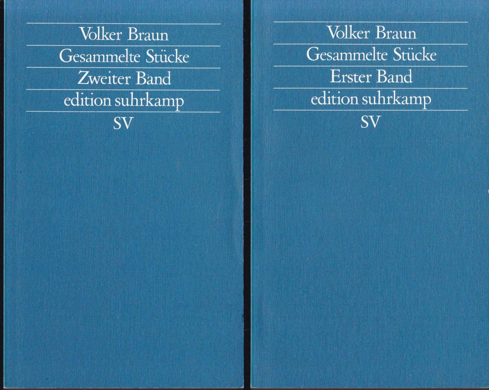 Gesammelte Stücke. Erster und Zweiter Band (komplett) - Braun, Volker