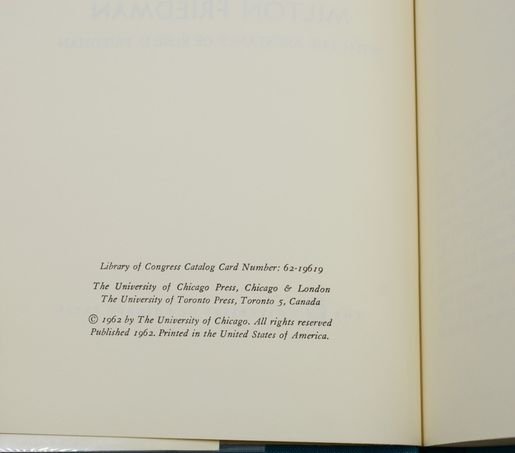 friedman m 1962 capitalism and freedom friedman m 1962 capitalism and freedom