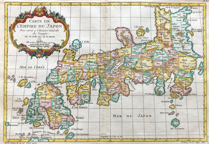 Carte De L Empire Du Japon By Jacques Nicolas Bellin 1703 21 March 1772 1758 Map Tmecca Inc