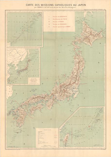 Carte Des Missions Catholiques Au Japon By R Hauserman Supplement Au Journal Les Missions Catholiques 18 Map Tmecca Inc
