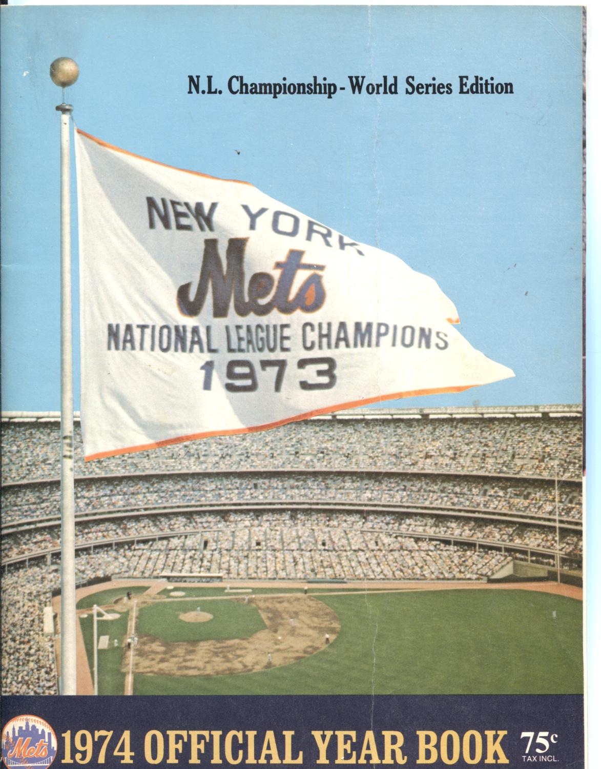 NEW YORK METS 1973TEAM YEARBOOKPHOTOSSTATSINFOWORLD SERIES EDITION