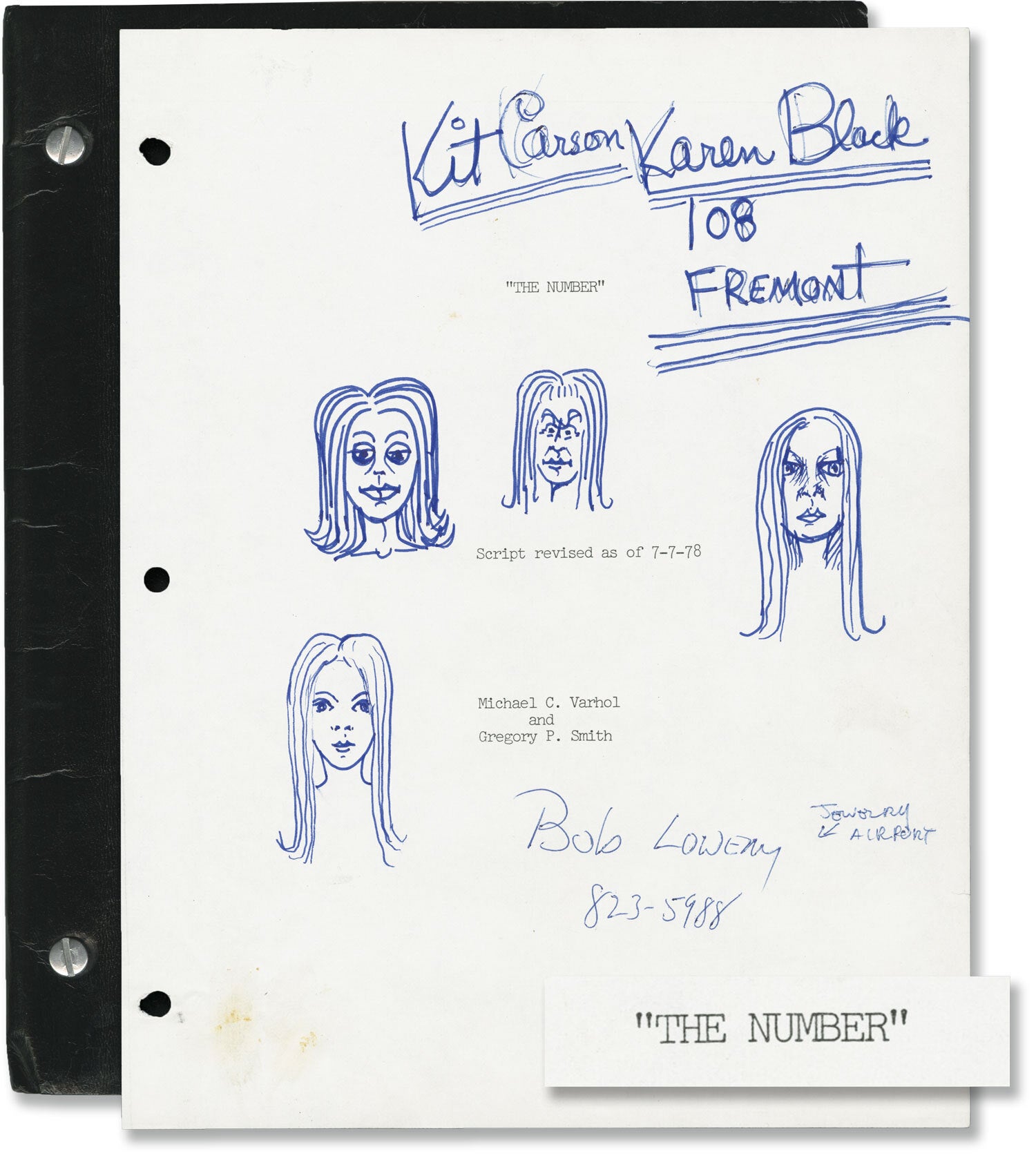 The Last Word [The Number] (Original screenplay for the 1979 film, copy ...