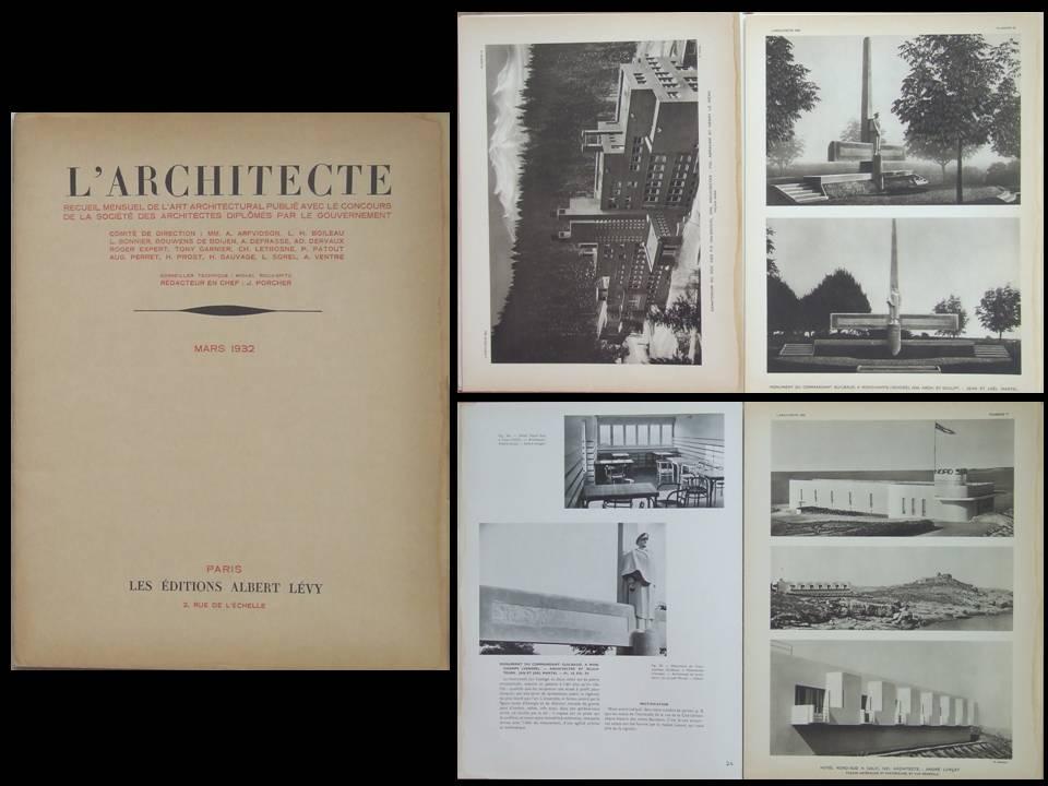 L'ARCHITECTE - MARS 1932 - SANATORIUM ROC DES FIZ, POL ABRAHAM, CALVI ...