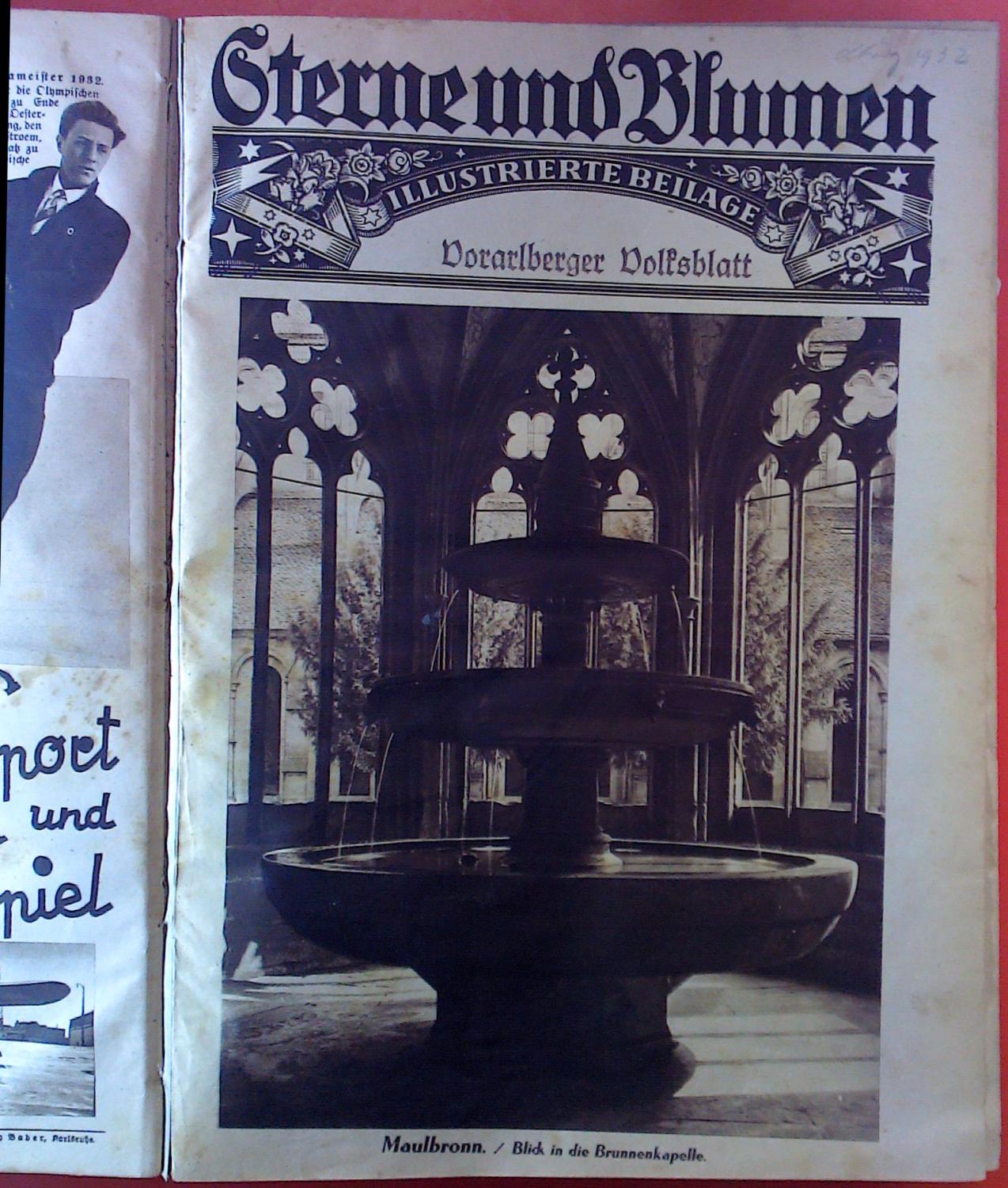 Sterne Und Blumen Illustrierte Beilage Vorarlberger Volksblatt Die Bildschau Sterne Und Blumen Beilage Zum Vorarlberger Volksblatt Par Willy Bader Verantw Good 1932 Biblion2