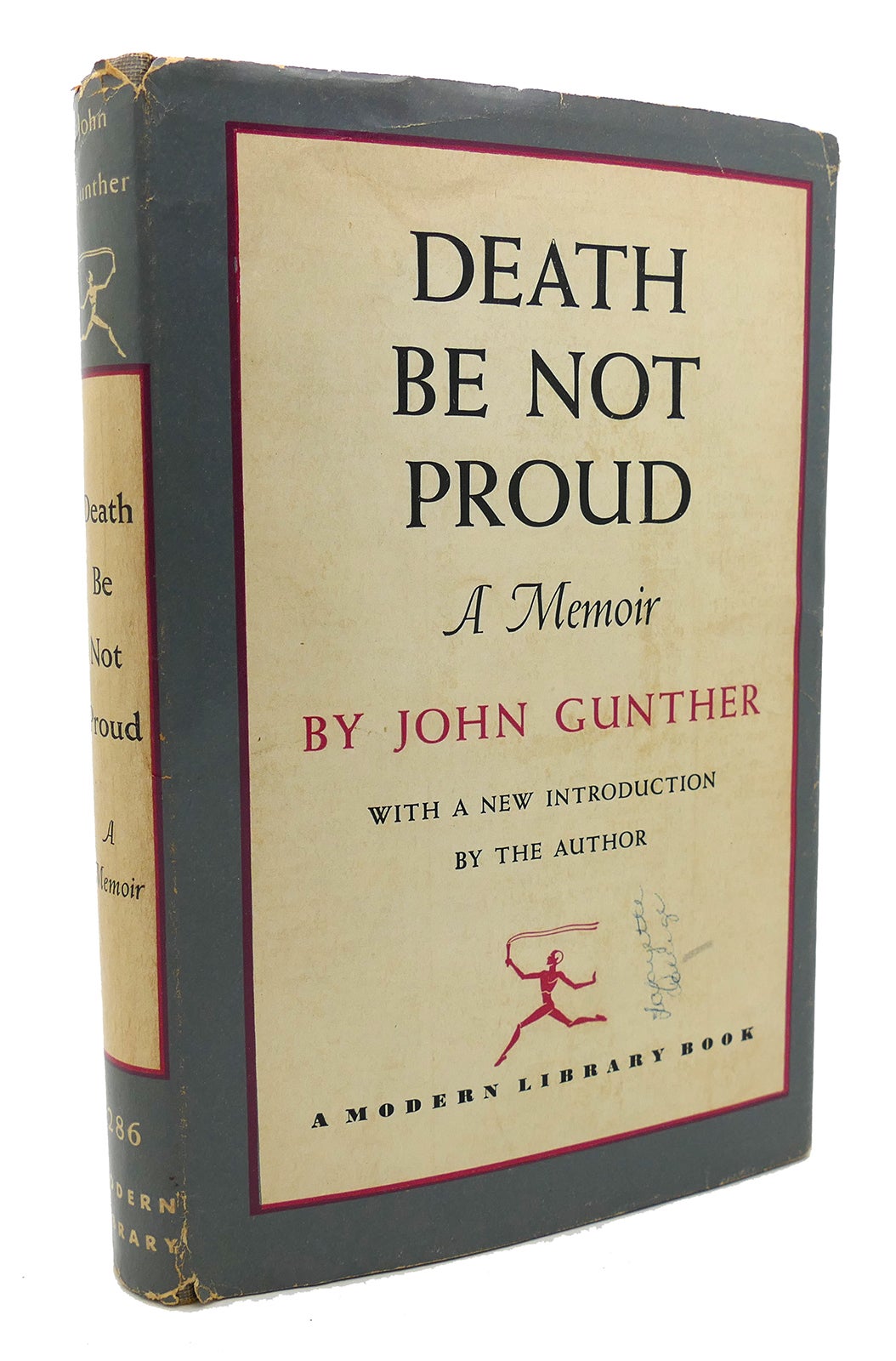 DEATH BE NOT PROUD Modern Library No. 286 by John Gunther