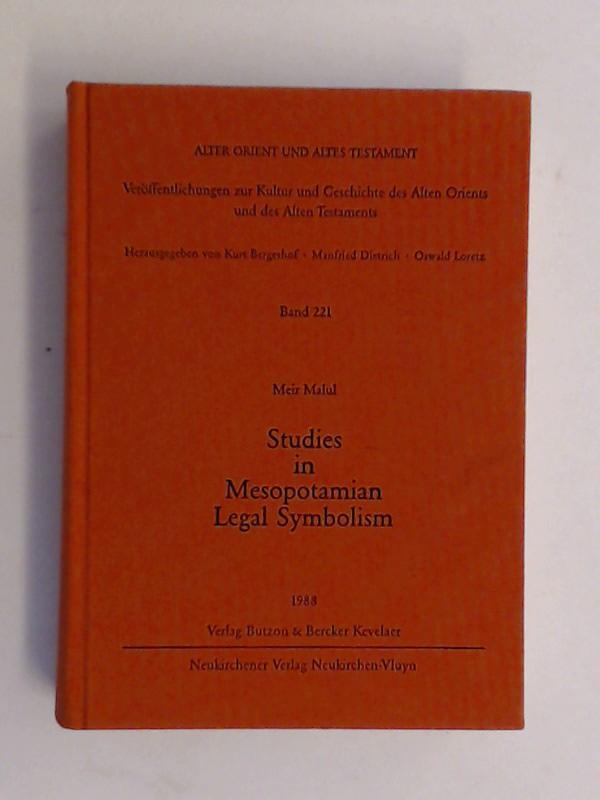 Studies in Mesopotamian legal symbolism. Band 221 aus der Reihe 