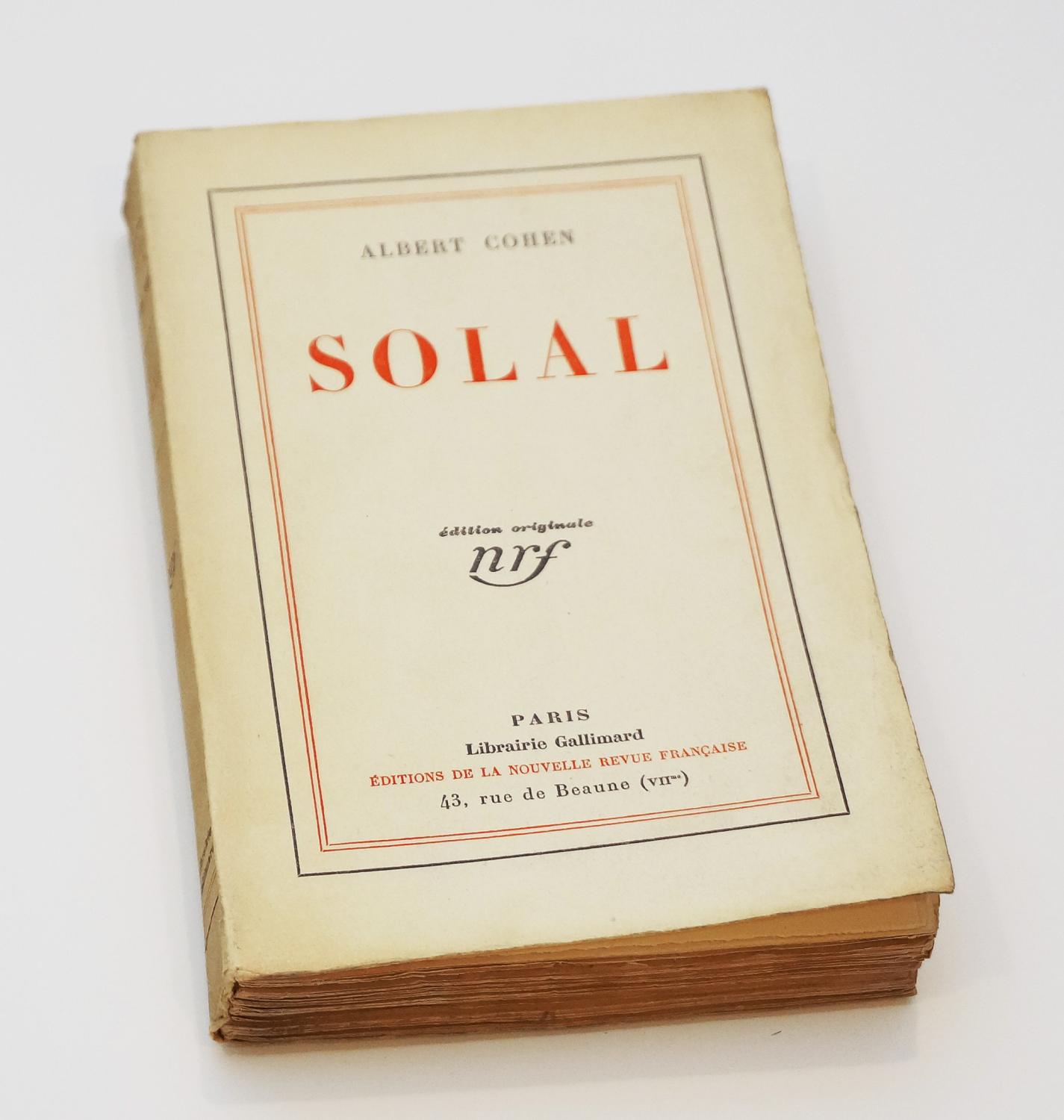 Solal - COHEN, Albert