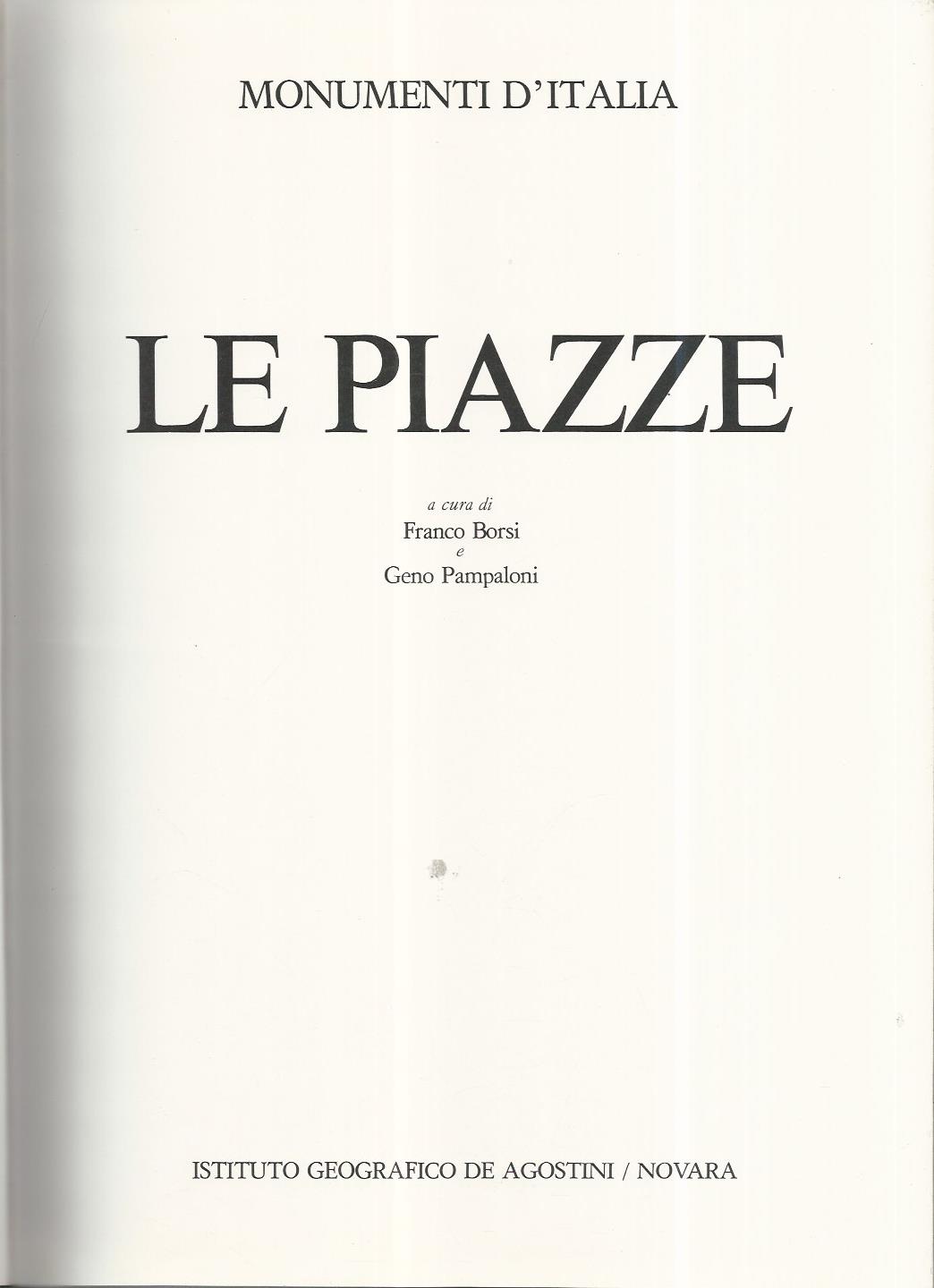 Le piazze by Franco Borsi - Geno Pampaloni: Buono (Good) | librisaggi