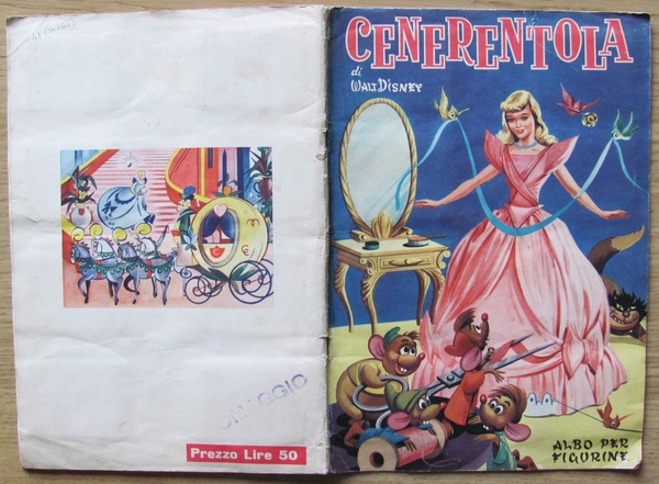 Album Figurine CENERENTOLA di WALT DISNEY - Anni '50 - Lampo - COMPLETO