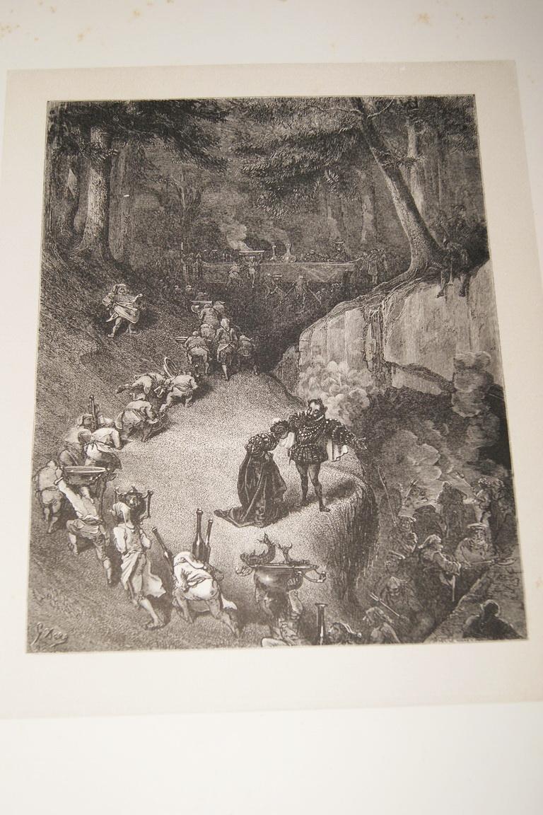 GUSTAVE DORE RIQUET A LA HOUPPE GRAVURE SUR BOIS 1862 PAPIER MARAIS R3151 PRINT GUSTAVE DORE [Très bon]
