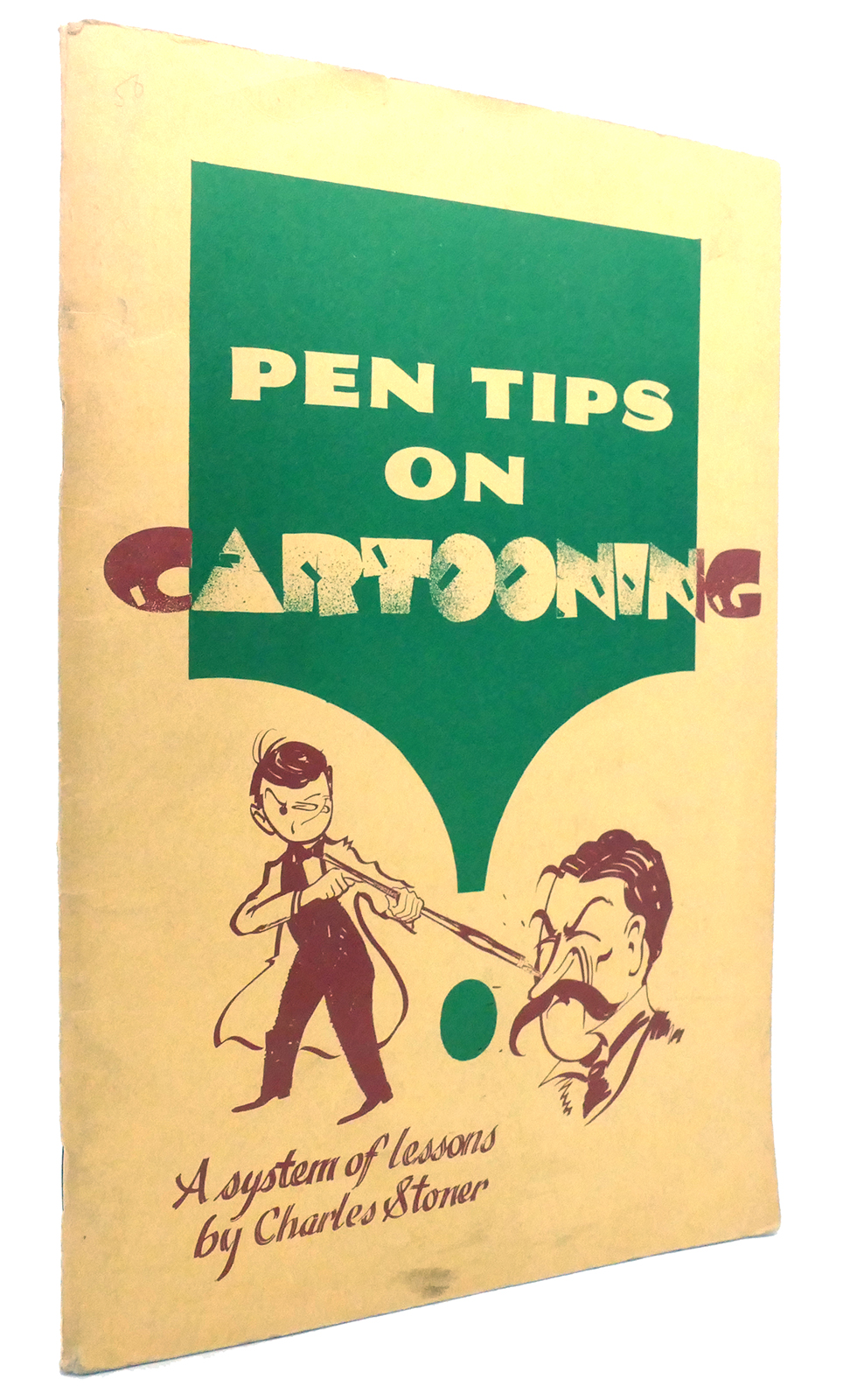 1941 Cartooning Comics Pen Drawing Tips Art Lesson Book Charles Stoner Hunt  Pen