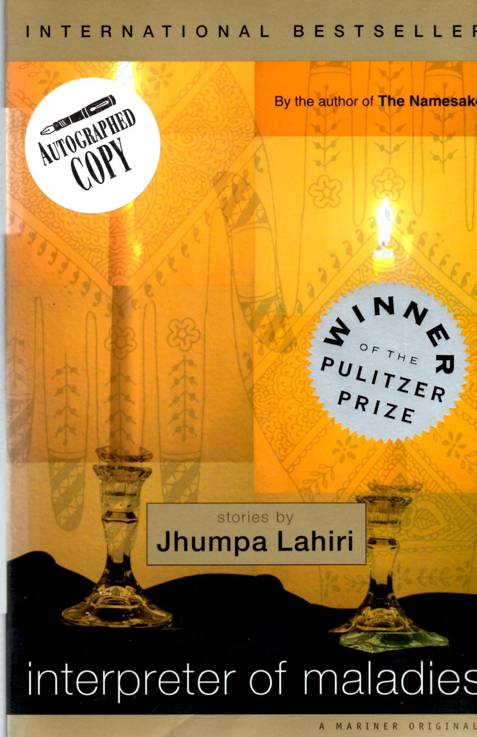 by　Lahiri,　Book　(1999)　of　Paperback　Booth　Very　Good　by　Maladies　Interpreter　Author　Jhumpa:　Signed