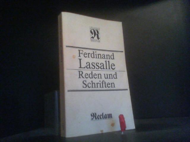 Reden und Schriften, - Lassalle, Ferdinand
