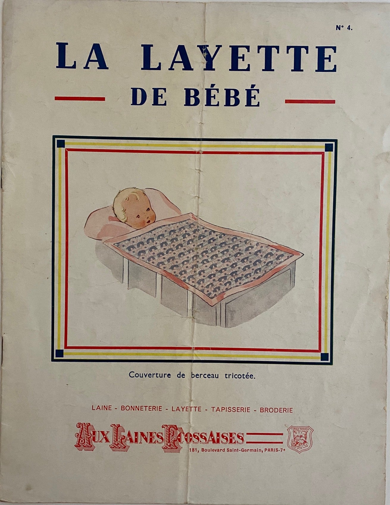 La Layette de Bebe No. 4 Good Staplebound 1920 Sandra L. Hoekstra Bookseller