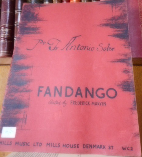 FANDANGO Edited by Frederick Marvin by Padre ANTONIO SOLER: Aceptable  Encuadernación de tapa blanda (1957) | Libros Dickens