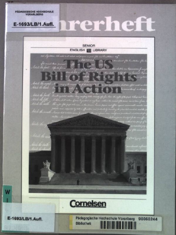 The US bill of rights in action; Lehrerheft - Williams, Ruth