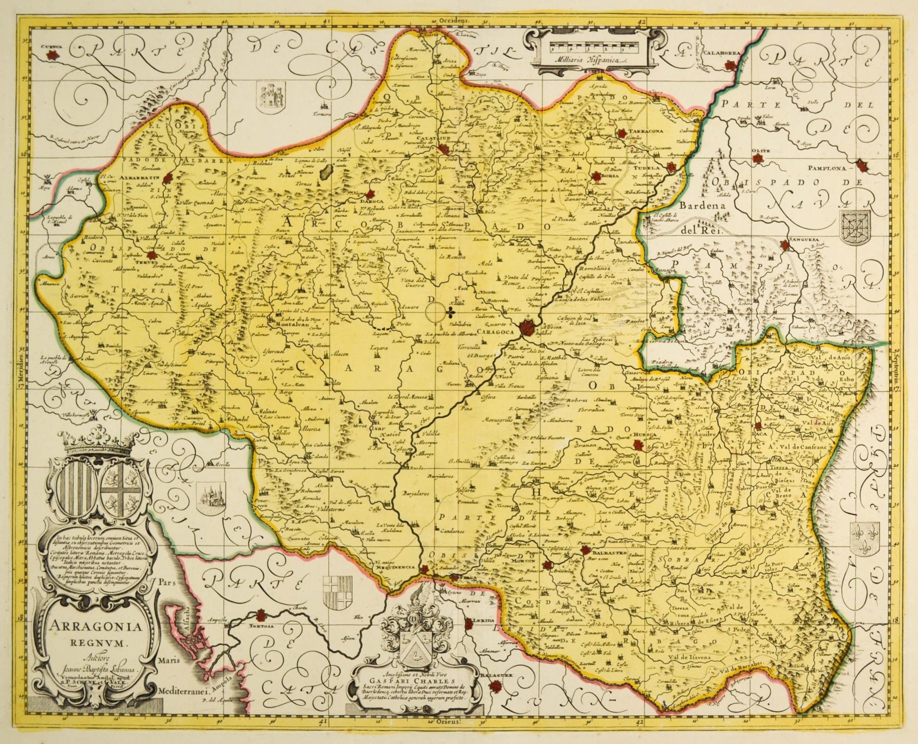 ARAGON. - Karte. "Aragonia Regnum".: Art / Print / Poster | Peter Bierl