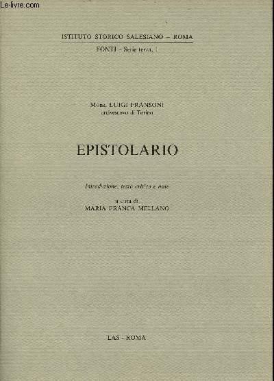 Epistolario - Istituto storica salesiano Roma fonti Serie terza I. - Mons.Luigi Fransoni