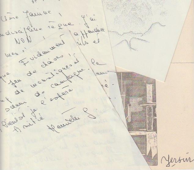 Correspondance autographe signée * GRINDAT Henriette & YERSIN Albert-Edgar : [ ]
