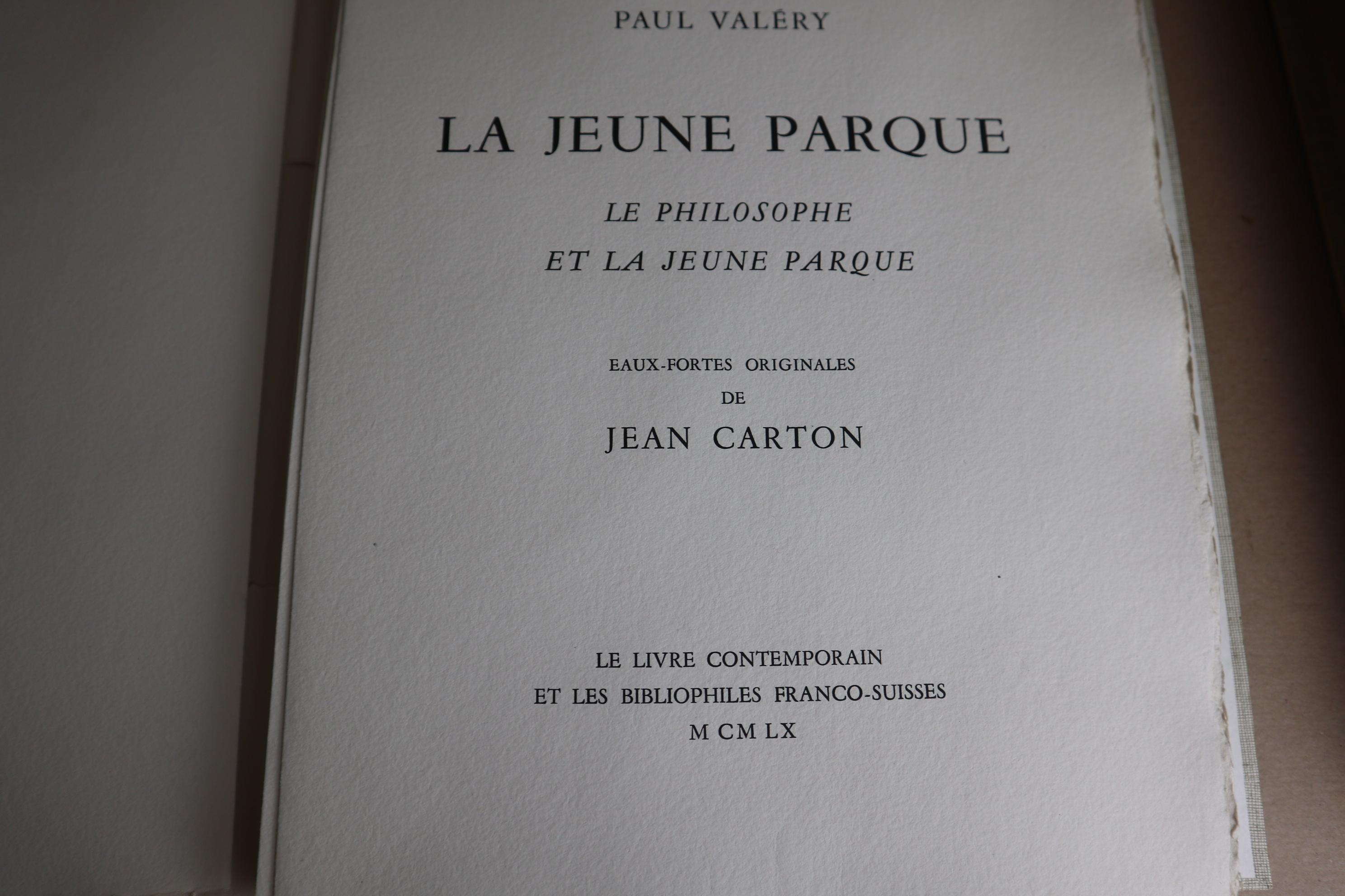 La jeune parque. Le philosophe et la jeune parque by VALERY Paul Bon sous emboitage (1960