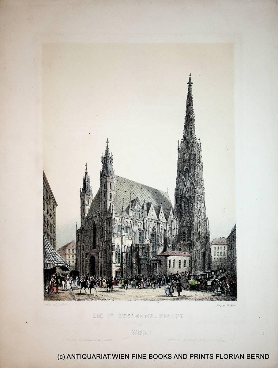 WIEN I, Stephansplatz, Stephanskirche antike Grafik [aus Sandmann