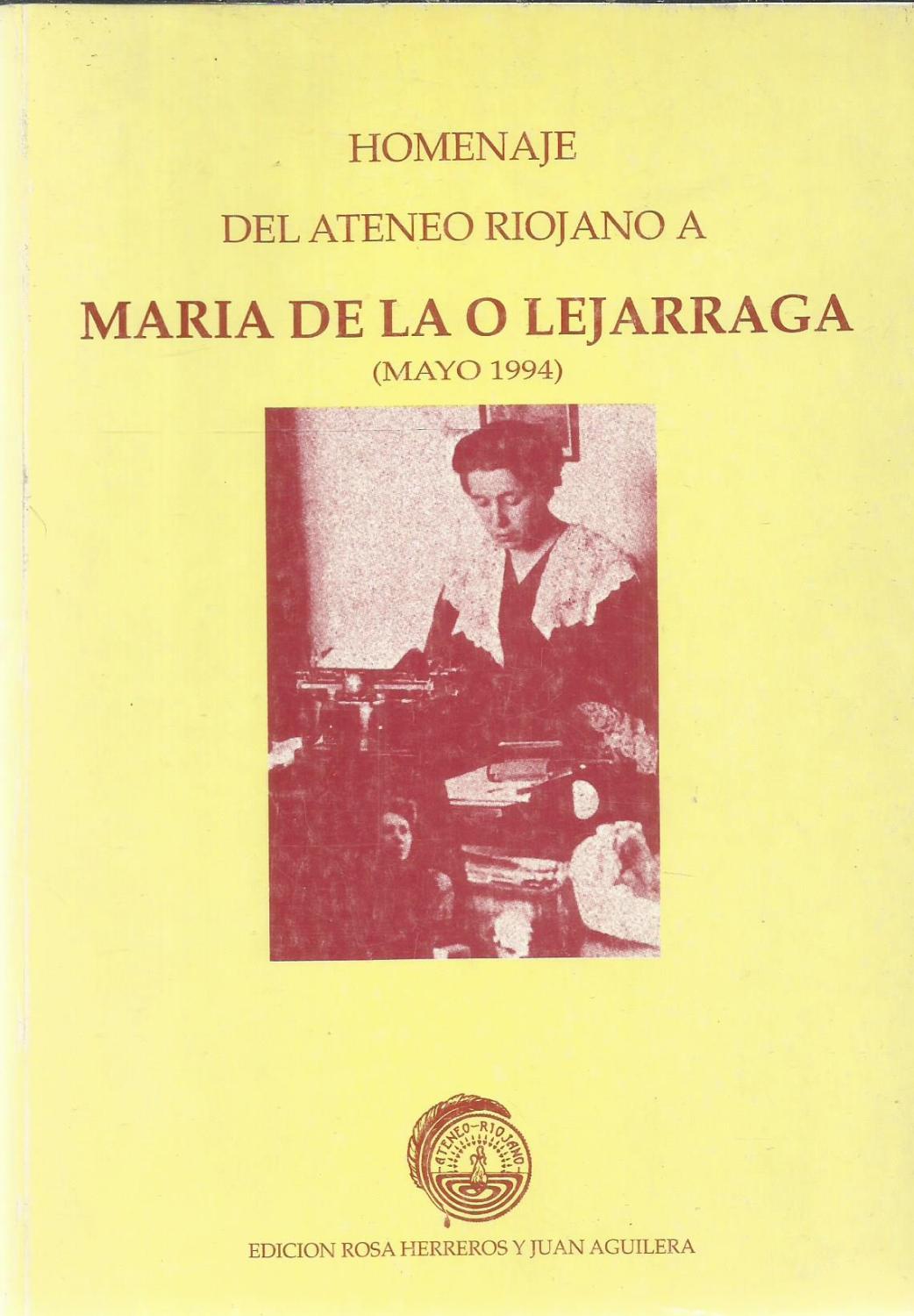 Homenaje del Ateneo Riojano a María de la O Lejárraga. (1994) - Rosa Herreros y Juan Aguilera.