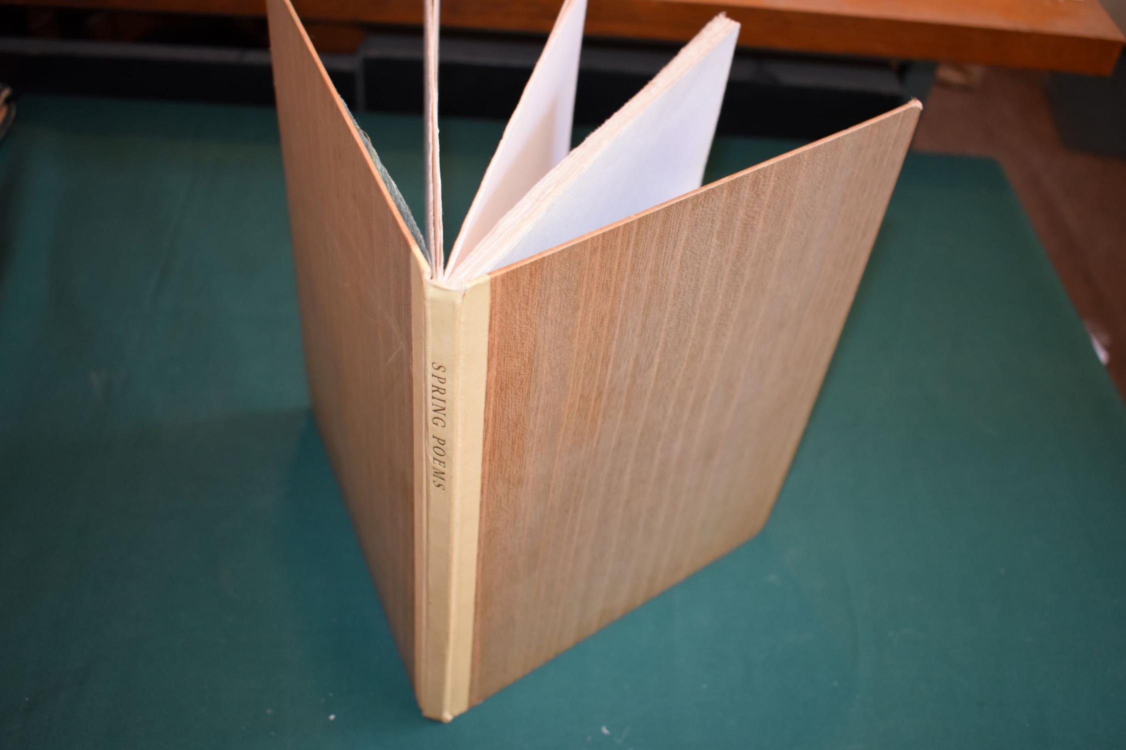 Spring Poetry, a collection compiled by Armida M-T. Colt. With nine line-block reproductions of scraper-board cuts by Roland Stone. (Two Horse Press)