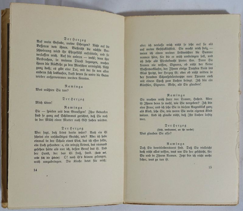 Drei Akte. Der Tyrann - Die Unschuldige - Varieté. Leipzig, Kurt Wolff ...