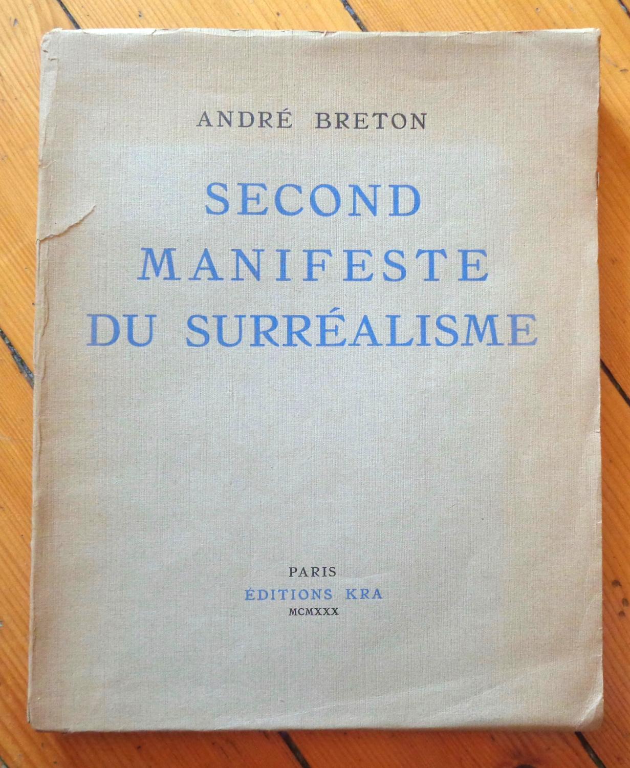 Second manifeste du surréalisme. by Breton André:: Bon Couverture ...