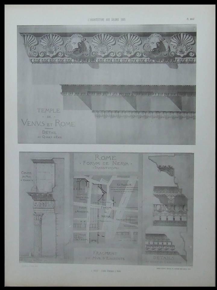 JEAN HULOT, ANTIQUITE A ROME - 1905 - 2 GRANDES PLANCHES, [Bon]