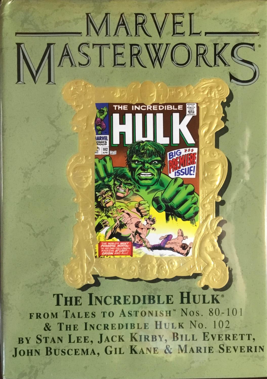 MARVEL MASTERWORKS Vol. 56 (Variant Gold Foil Edition) : The INCREDIBLE HULK From TALES TO ASTONISH Nos. 80-101 & HULK No. 102 - LEE, STAN