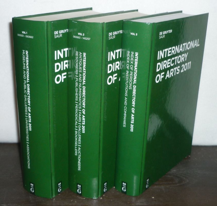 International Directory of Arts. Volume 1, 2 and 3. 35th Edition 2011. - De Gruyter