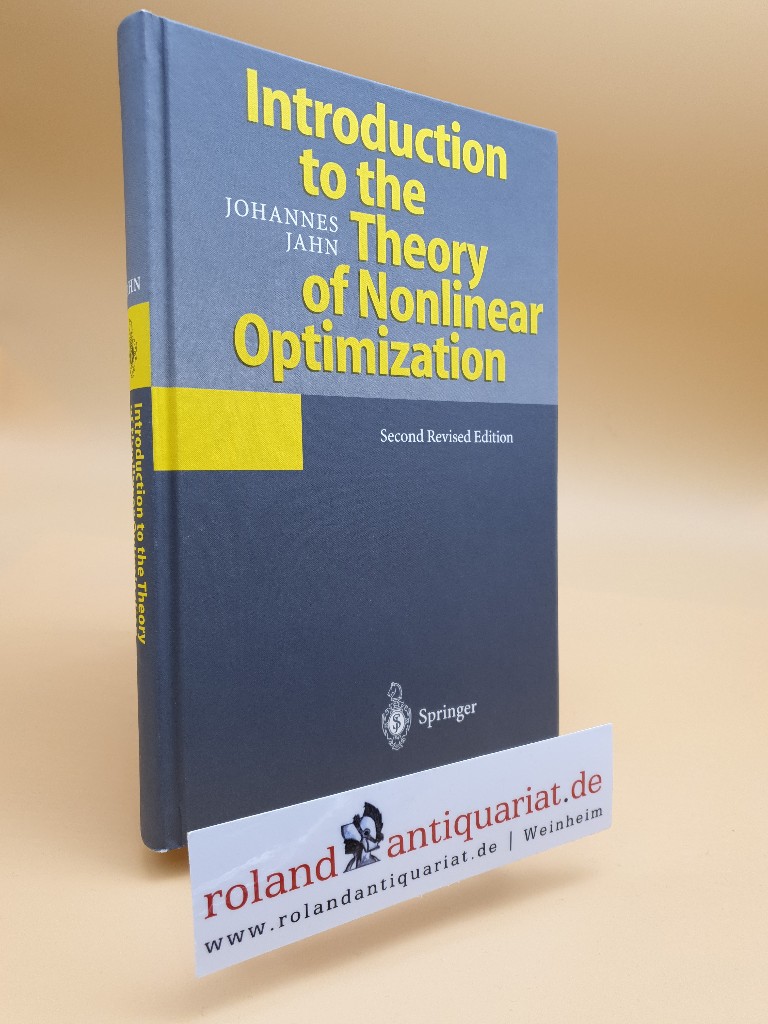 Introduction to the Theory of Nonlinear Optimization - Jahn, Johannes