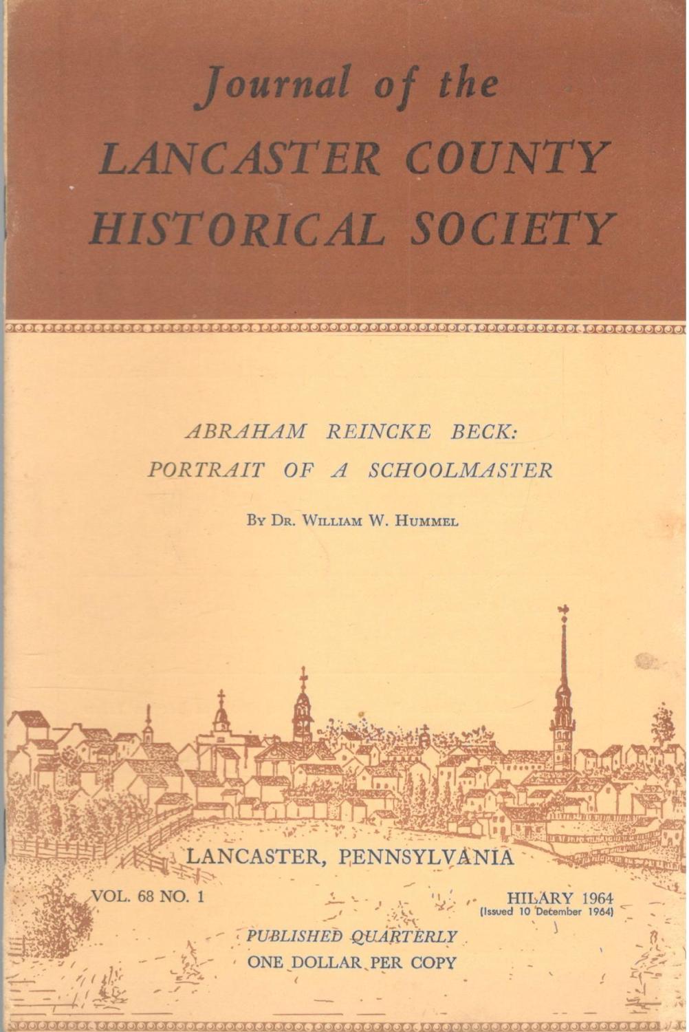 Journal of the Lancaster County Historical Society (19621964; 8 issues
