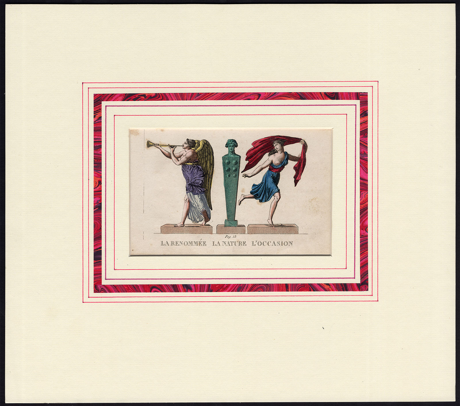 Antique Print-FAMA-PHEME-NATURE-TELLUS-ROMAN MYTHOLOGY-Defraine-Lacerf-1811 [Satisfaisant]