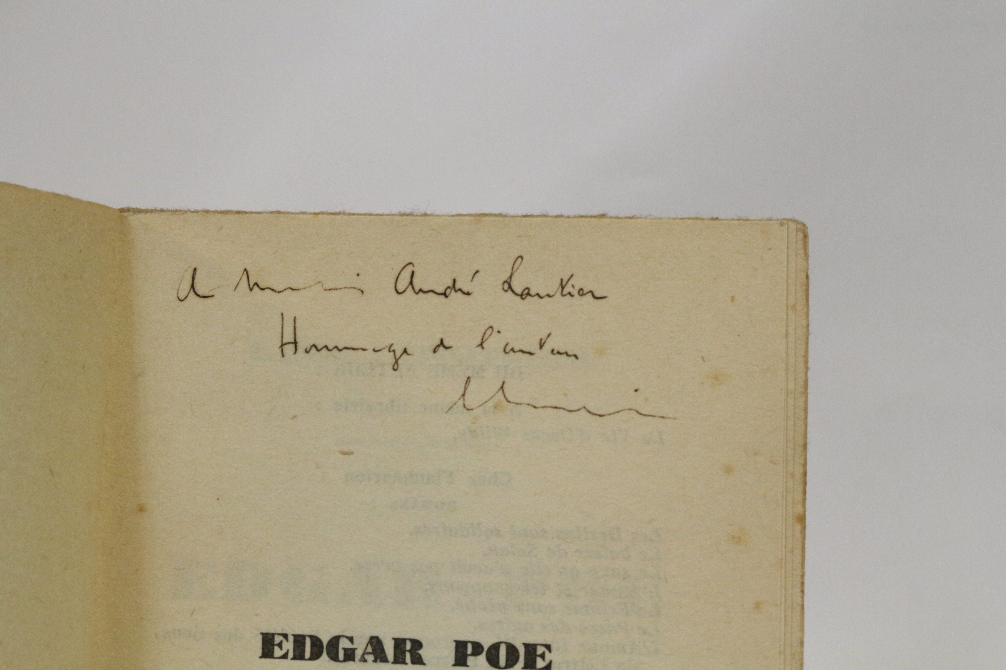 Edgar Poe et les poètes français by (POE Edgar Allan) LEMONNIER Léon ...