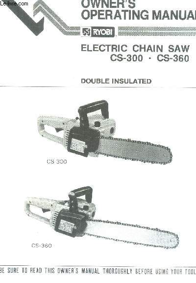 Ryobi chainsaw manual outlet