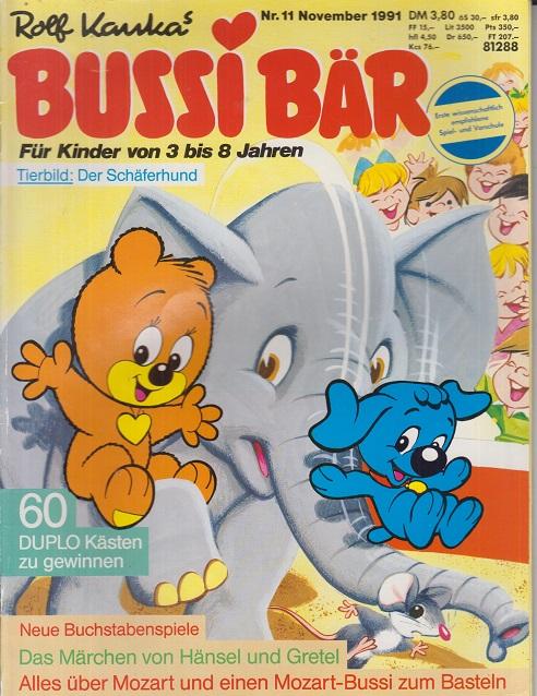 Zeitschrift Bussi Bar Nr 11 November 1991 Fur Kinder Von 3 Bis 8 Jahren By Rolf Kauka S Bussi Bar 1991 Magazine Nbsp Nbsp Periodical Allgauer Online Antiquariat