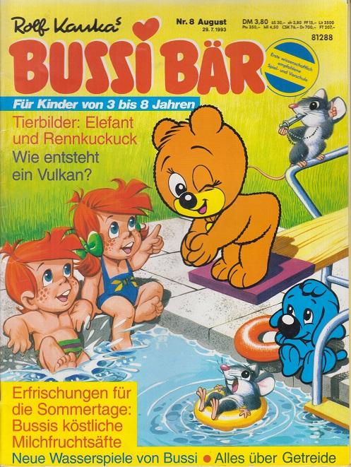 Zeitschrift Bussi Bar Nr 8 August 1993 Fur Kinder Von 3 Bis 8 Jahren By Rolf Kauka S Bussi Bar 1993 Magazine Nbsp Nbsp Periodical Allgauer Online Antiquariat