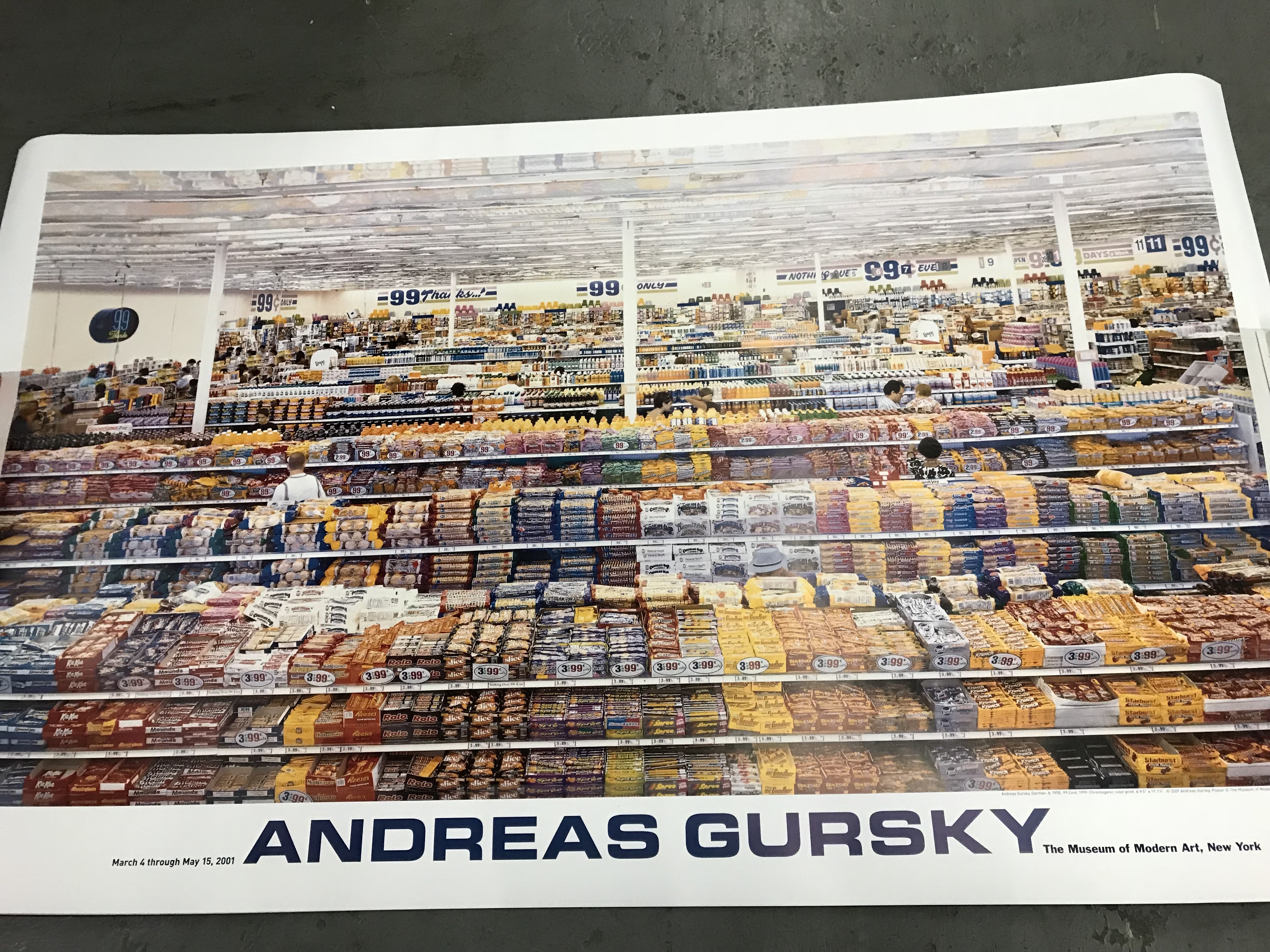 99 Cent Poster - Andreas Gursky by Gursky: (2001) Art&nbsp;/&nbsp;Print&nbsp;/&nbsp;Poster White Ink Books