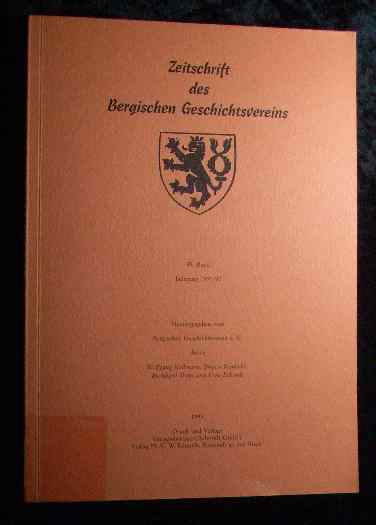 Band 95. Jahrgang 1991/1992. Zeitschrift des Bergischen Geschichtsvereins. - Köllmann, Wolfgang und Jürgen Reulecke