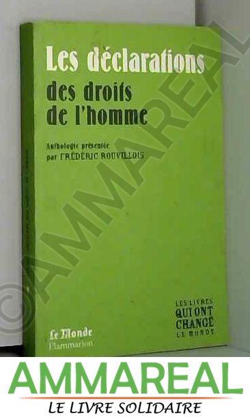 Déclarations des droits de l'homme (monde) (Les) (GF (A)) - A Reprendre