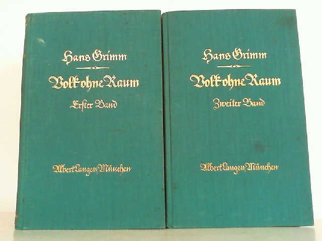 Volk Ohne Raum Band 1 Und 2 In 2 Büchern Komplett Von Grimm Hans 