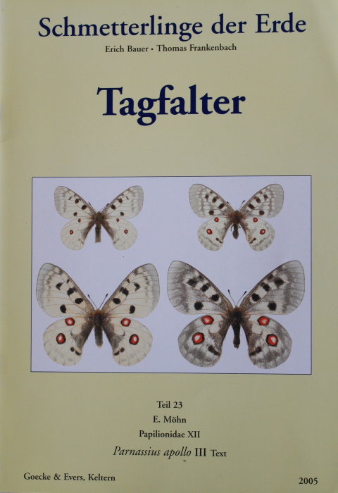Butterflies of the World 23: Papilionidae 12: Parnassius apollo III Text - Moehn, E.