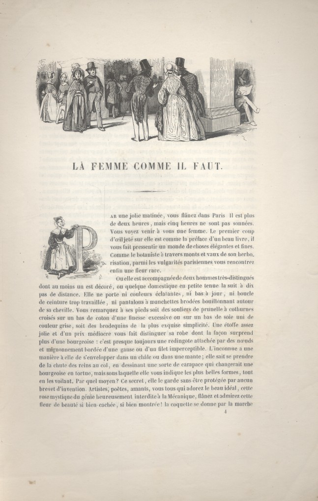 Les Français peints par eux-mêmes. La femme comme il faut. Livraison N° 6, avec sa couverture d'origine. Vers 1840. LES FRANCAIS PEINTS PAR EUX-MÊMES