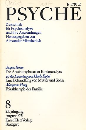 Psyche 25. Jahrgang 1971, Heft 8.