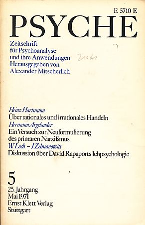 Psyche 25. Jahrgang 1971, Heft 5.